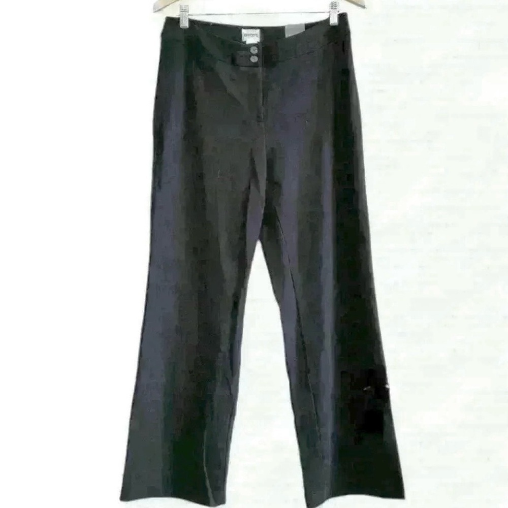 🌈 6/$60 NWT, Chico’s Comfortable, Straight Leg, Slacks, Black, Size 1, Medium